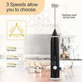 2 In 1 Electric Coffee Beater - Milk Frother And Egg Whisk - USB Electric Rechargeable Kitchen Tool For Versatile Mixing And Frothing