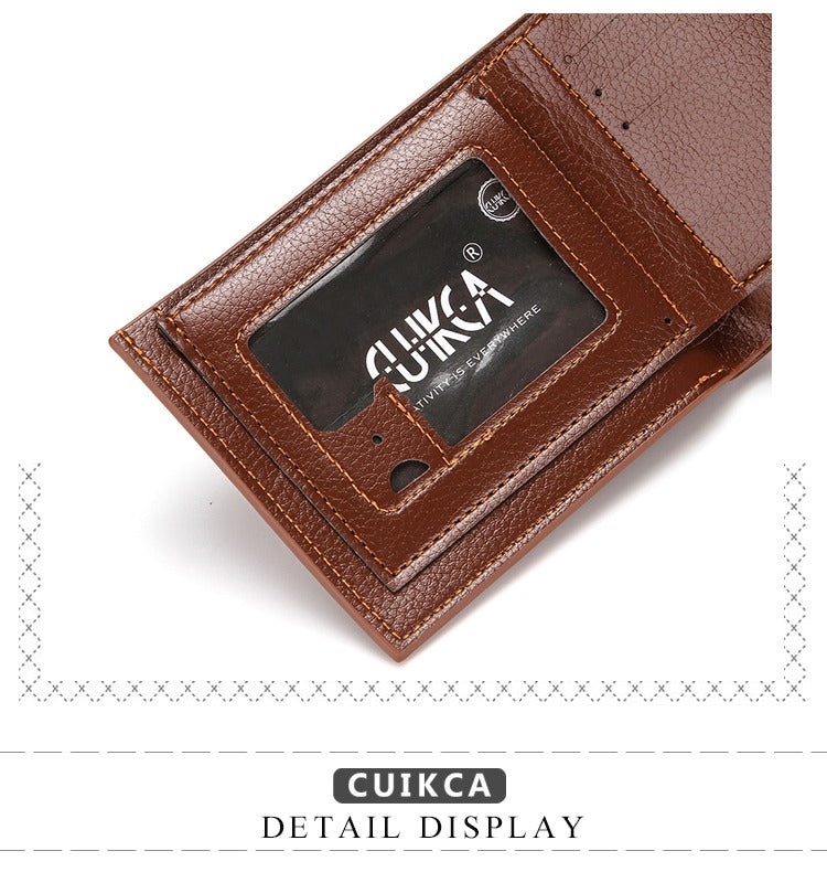 Original CUICKA Branded Wallet For Men Black And Brown Premium Leather With Multiple Compartments Durable Stylish Practical Choice Reliable Performance | Black