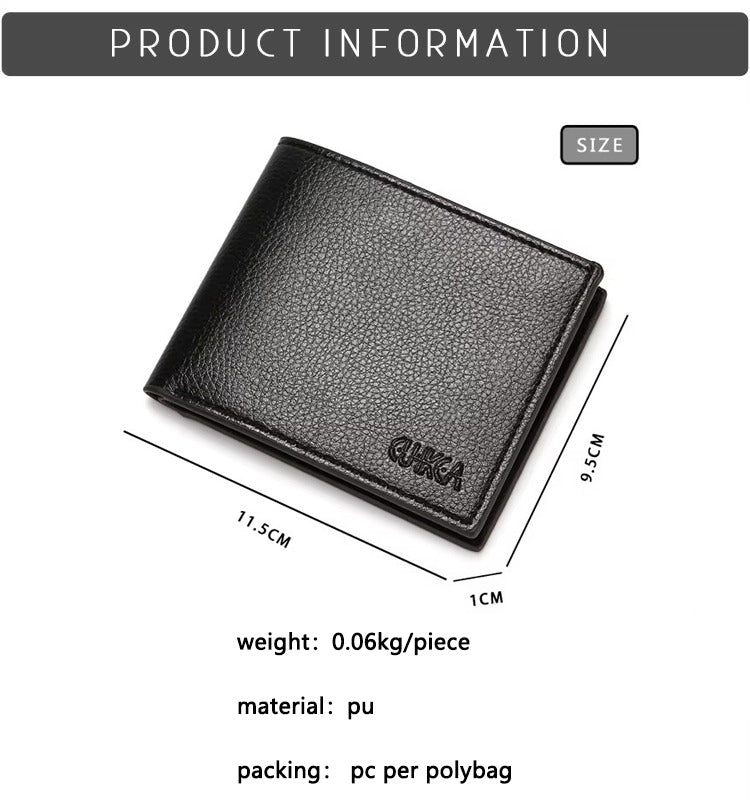 Original CUICKA Branded Wallet For Men Black And Brown Premium Leather With Multiple Compartments Durable Stylish Practical Choice Reliable Performance | Black