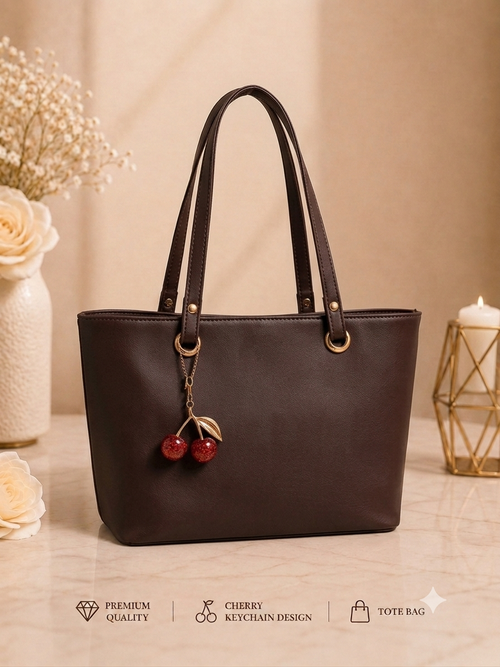 Cherry Charm Tote Bag | Premium PU Leather Handbag for Women