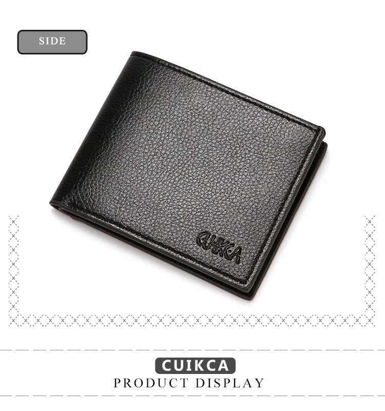 Original CUICKA Branded Wallet For Men Black And Brown Premium Leather With Multiple Compartments Durable Stylish Practical Choice Reliable Performance | Black