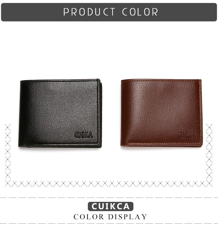 Original CUICKA Branded Wallet For Men Black And Brown Premium Leather With Multiple Compartments Durable Stylish Practical Choice Reliable Performance | Black