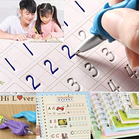 Sank Magic Practice Copybook Set – 4 Books + 10 Refills with Pen for Kids