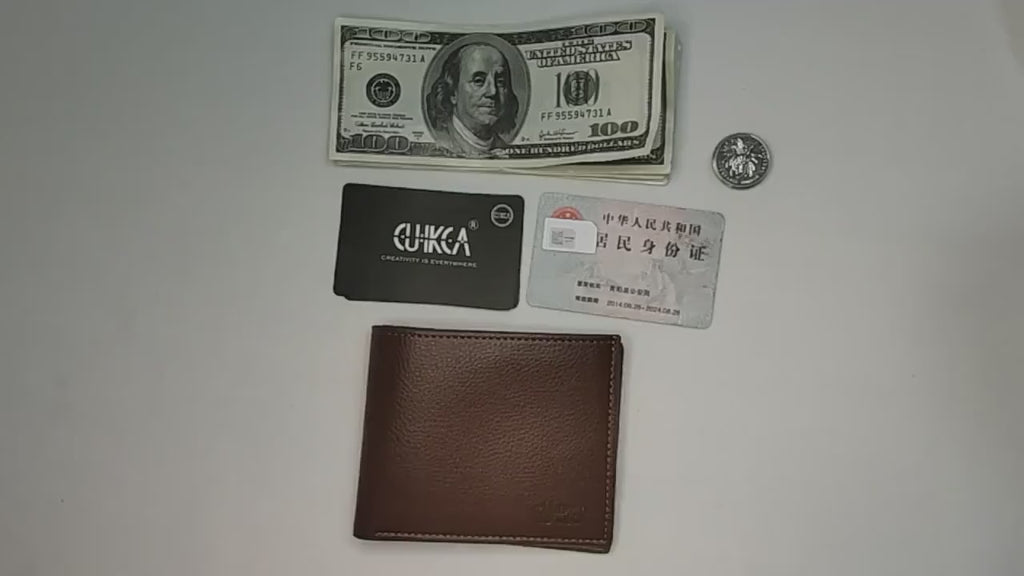 Original CUICKA Branded Wallet For Men Black And Brown Premium Leather With Multiple Compartments Durable Stylish Practical Choice Reliable Performance | Black