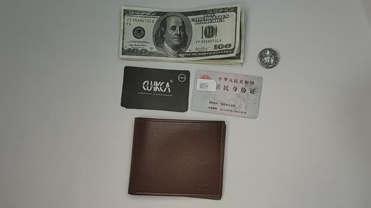 Original CUICKA Branded Wallet For Men Black And Brown Premium Leather With Multiple Compartments Durable Stylish Practical Choice Reliable Performance | Black